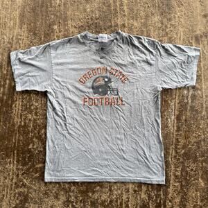 VINTAGE OREGON STATE UNIVERSITY FOOTBALL HELMET SHIRT MENS LARGE Y2K 00S